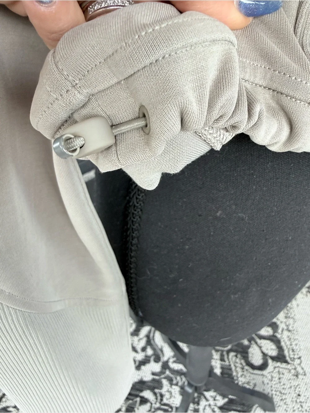 Lululemon Brushed Softstreme Ribbed Half Zip Riverstone Size 2